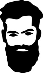 Silhouette illustrazione uomo barbuto