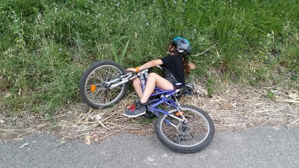 Chute de v&eacute;lo