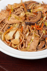 buckwheat noodles with chicken