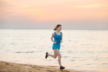 Running on the beach