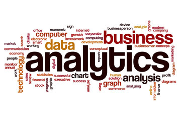 Analytics word cloud concept