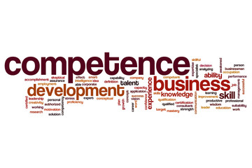 Competence word cloud concept
