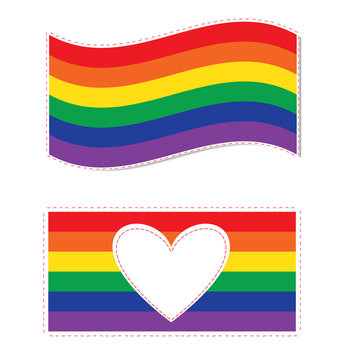 Gay family flag vector