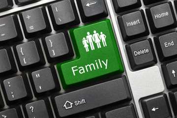 Conceptual keyboard - Family (green key)