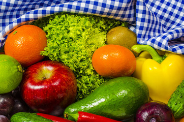 Composition of fresh fruits and vegetables
