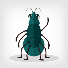 Vector beetle flat illustration