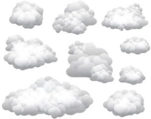 Vector Clouds  - obrazy, fototapety, plakaty