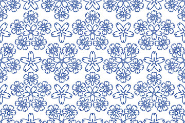 Blue ornament pattern
