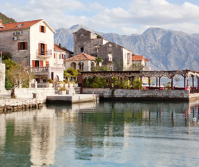 Fototapeta na wymiar Perast, Kotor bay, Montenegro, Adriatic sea.