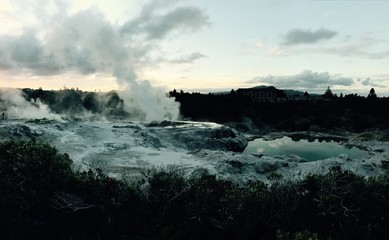 Geysir am Abend