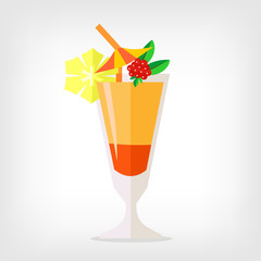 Vector cocktail flat illustration