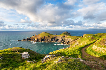 Fototapeta na wymiar The Rumps on the Cornish Coast