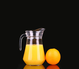 Orange juice on black