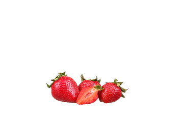 Fresh strawberry isolated on white