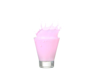 Images of splash of fruit milk