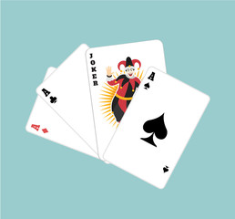 Vector game cards flat illustration