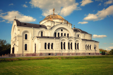 Fototapeta na wymiar St. Nicholas garrison church. Brest Fortress in Belarus