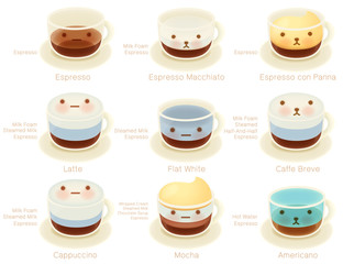 Adorable Coffee List Character - Vector file EPS10
