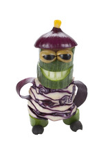 Funny Man From Onion And Cucumber