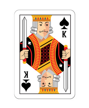 Vector game card King illustration
