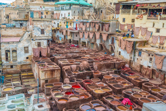 The Tannery in Fez Morocco