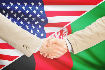 Businessmen handshake - United States and Afghanistan