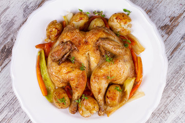 Herb-Roasted Chicken and Vegetables