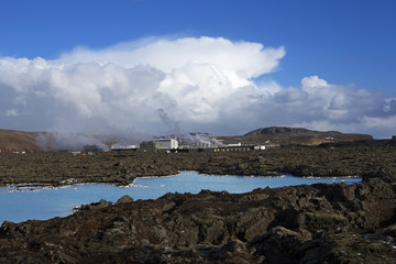 Geothermal bath Blue Lagoon in Iceland