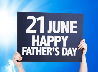 21 June Happy Fathers Day card with a beautiful day