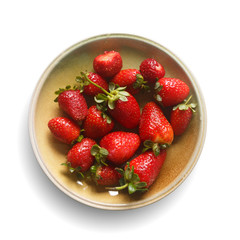 strawberries on plate