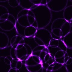 Dark lilla / violet / purple bubbles seamless background