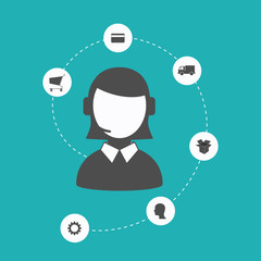 Flat design concept icons store payment plan. Design elements.