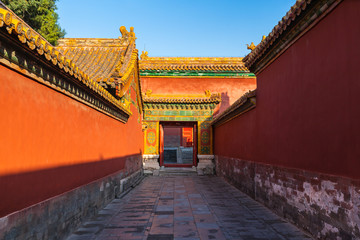 Fototapeta na wymiar Corridor in Forbidden City