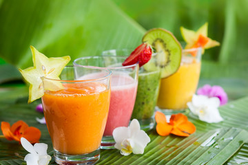 Fresh fruit smoothies