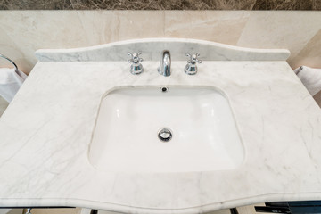 Fototapeta premium Modern elegant sink in bathroom