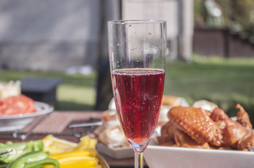 Sparkling rose wine