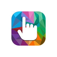 Obraz premium Geometric App Button