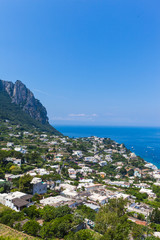 Obraz premium View of Mediterranean Sea from Capri island