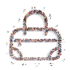 people in the shape of bags.