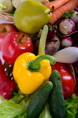different ripe vegetables