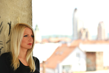 Portrait of beautiful young woman