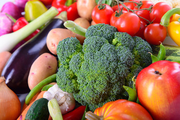 different ripe vegetables