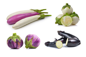 eggplant on white background