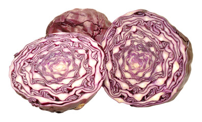 Fototapeta premium Red Cabbage Cut In Half