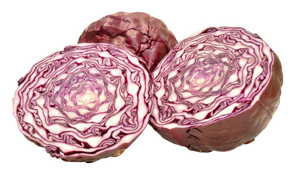 Red Cabbage Cut In Half