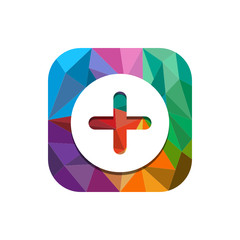 Obraz premium Geometric App Button