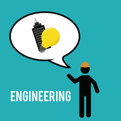 Engineering over color background