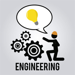 Engineering over color background