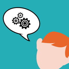 Engineering over color background