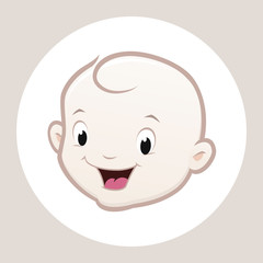 Obraz premium Cartoon Baby Face